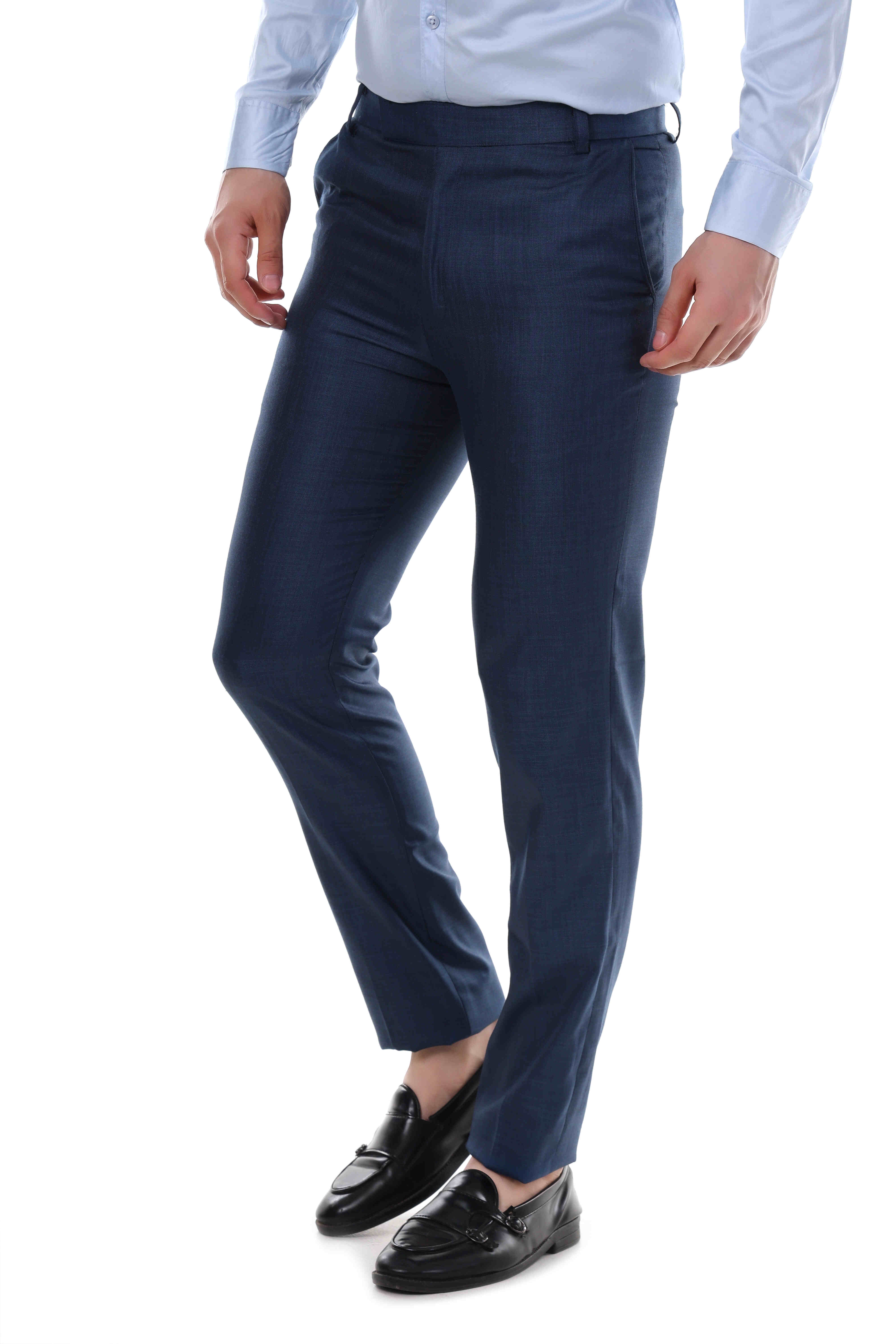MENS BLUE FORMAL PANT